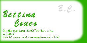 bettina csucs business card